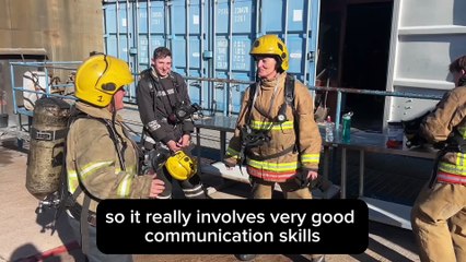 Shields Ferry crew members take part in a firefighting course