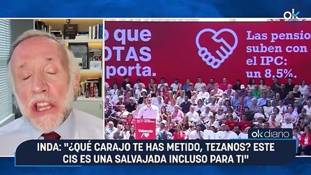 Inda: ¿Qué carajo te has metido, Tezanos? Este CIS es una salvajada incluso para ti