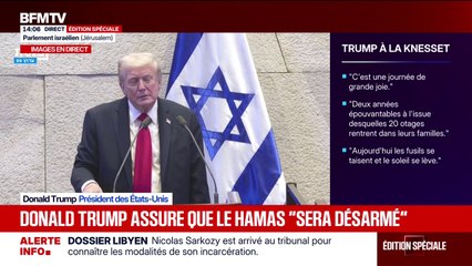 "Pourquoi ne pas l'absoudre?": Donald Trump suggère une amnistie de Benjamin Netanyahu devant le parlement israélien