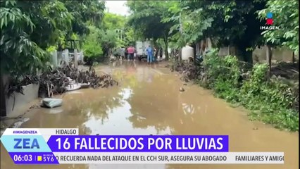 16 personas han perdido la vida por las fuertes lluvias registradas en Hidalgo