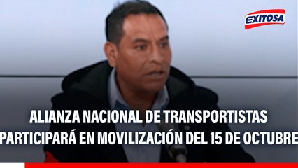 Alianza Nacional de Transportistas participará en movilización del 15 de octubre: "Nos sumamos a lo que los jóvenes han acordado"