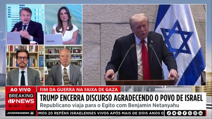 Quais os impactos do discurso de Trump no Parlamento de Israel? Ghani, Motta e Thulio debatem