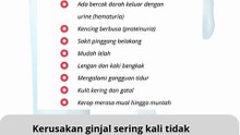 beberapa tanda yang harus Anda waspadai jika ginjal Anda bermasalah