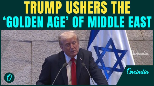 Trump declares ‘GOLDEN AGE’ of the Middle East from the Israeli Knesset as Hamas releases hostages