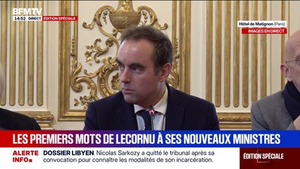 "Notre seule mission est de dépasser cette crise politique dans laquelle nous nous trouvons", lance Sébastien Lecornu à ses ministres