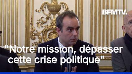 Les premiers mots de Sébastien Lecornu réunis avec ses ministres en intégralité