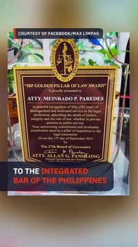 Ex-judge returns IBP award after learning Duterte received same honor