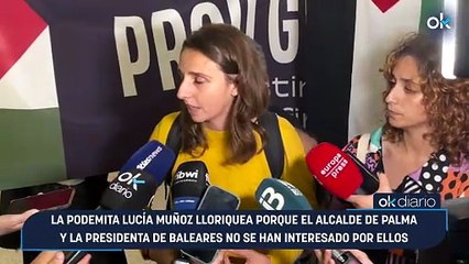 La podemita Lucía Muñoz lloriquea porque el alcalde de Palma y la presidenta de Baleares no se han interesado por ellos