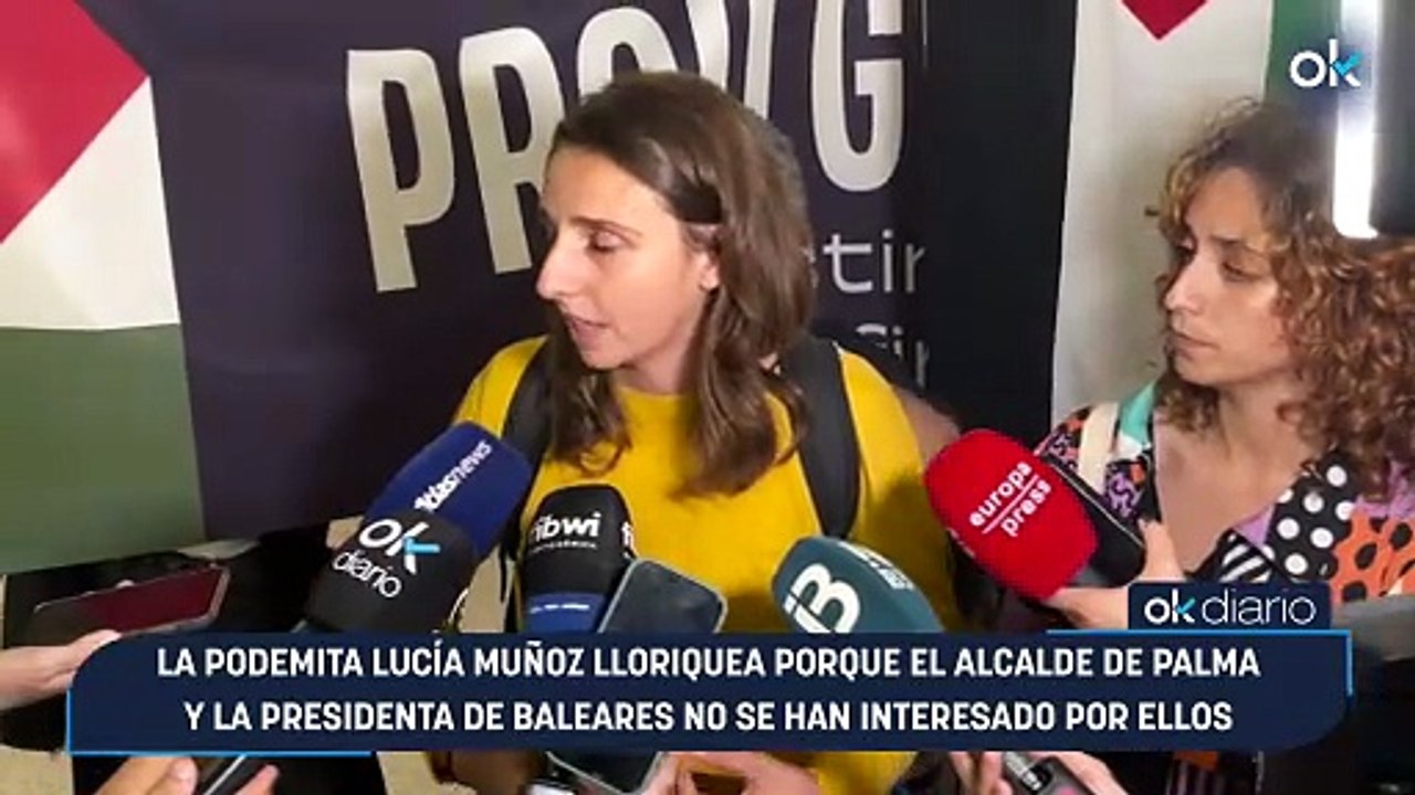 La podemita Lucía Muñoz lloriquea porque el alcalde de Palma y la presidenta de Baleares no se han interesado por ellos