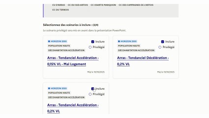 Otelo - Exporter un document de présentation des scenarios Otelo