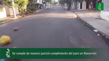 Se cumple de manera parcial cumplimiento del paro en Navarrete