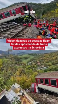 Vídeo: dezenas de pessoas ficam feridas após batida de trens expressos na Eslovênia