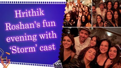 Hrithik Roshan enjoys a fun evening with the talented cast of 'Storm'