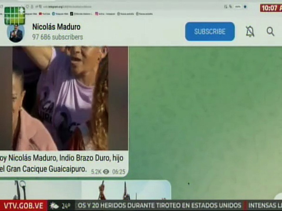 Presidente Maduro: Soy Nicolás Maduro, Indio Brazo Duro, hijo del gran Cacique Guaicaipuro