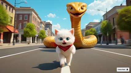 The Little Kitten Vs The Giant Golden Phyton🐍😱 | Unbelievable Ending🐾