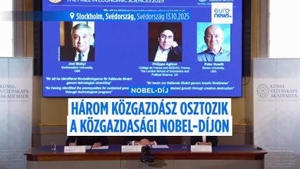 Hárman kapták közösen a közgazdasági Nobel-díjat