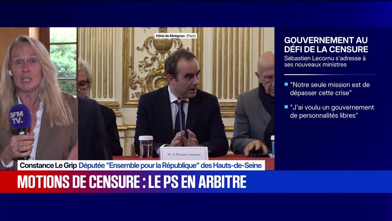 Constance Le Grip, députée "Ensemble pour la République" des Hauts-de-Seine, affirme que son groupe "essayera de travailler à des compromis honnêtes", pour éviter la censure du gouvernement