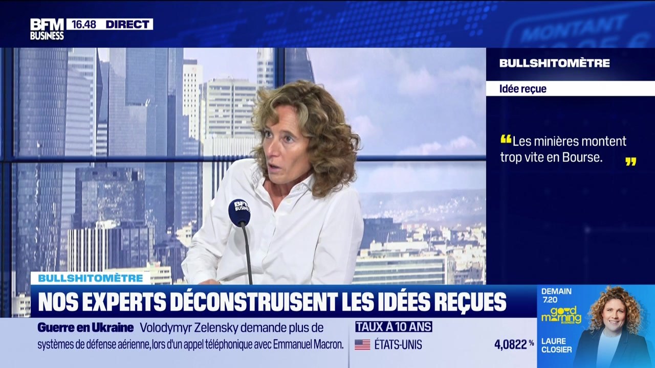 Bullshitomètre : "Les minières montent trop vite en Bourse" - FAUX répond Céline Piquemal-Prade - 13/10