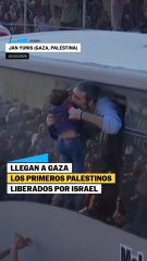 Llegan los primeros liberados palestinos a Gaza