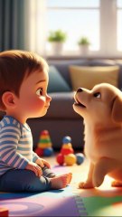 Baby vs Puppy 🐶👶 | Cutest Barking Challenge Ever! | Funny Baby and Dog Moments