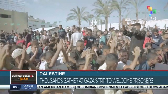 Palestine, thousands gather at Gaza Strip to welcome prisoners