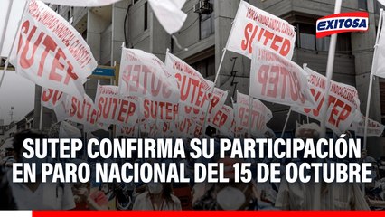 Sutep confirma su participación en paro nacional del 15 de octubre: "Junto a otras organizaciones"