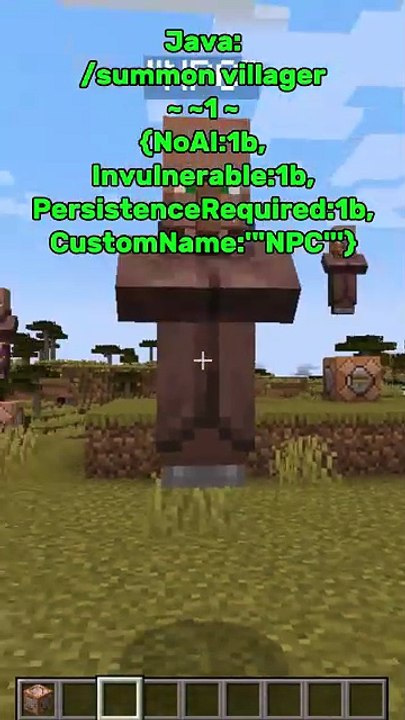 Tener Npc sin Plugin ni Mods java y bedrock minecraft tutorial