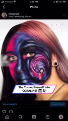 Turning Into Coraline With Just Makeup 😱 | Stunning Halloween Look!|| Heartsome 💖