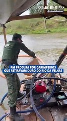 PM procura por garimpeiros que retiravam ouro do Rio das Velhas