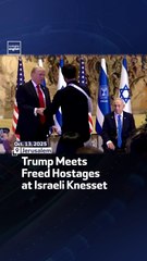 Trump Meets Freed Hostages At Israeli Knesset