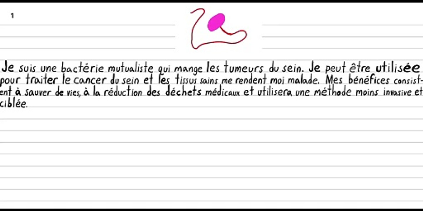 Une bactérie qui mangeuse les tumeurs du sein