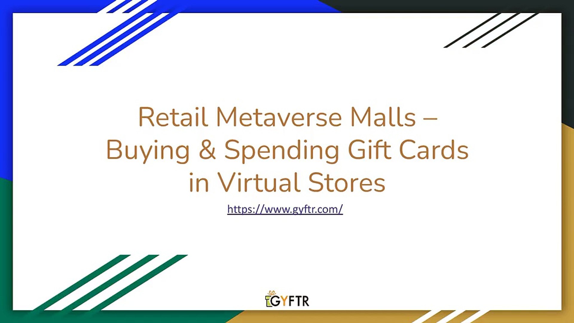 Retail Metaverse Malls – Buying & Spending Gift Cards in Virtual Stores