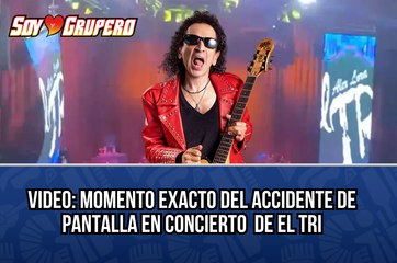 Momento exacto en el que pantalla cae en concierto de El Tri en el Auditorio Nacional
