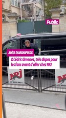 Le réalisateur Cédric Gimenez et l’actrice Adèle Exarchopulos arrivent à NRJ pour l’émission de Camille Combal