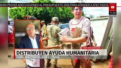 Cruz Roja distribuye ayuda en estados afectados por lluvias