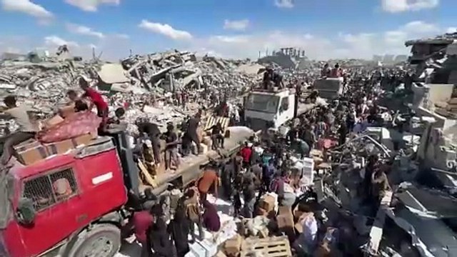 Empieza a entrar ayuda humanitaria a Gaza desde Egipto según el acuerdo de alto al fuego