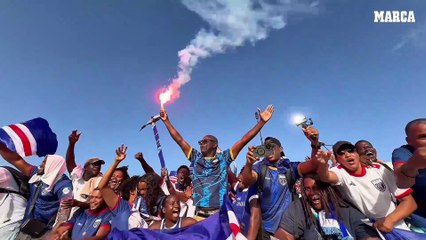La locura de la gente de Cabo Verde nada más acabar el partido