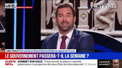 "S'il y a bien un seul parti qui incarne l'alternance au Macronisme, c'est bien le Rassemblement national", déclare Julien Odoul (RN)