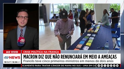 CLIMA TENSO! Macron diz que não renunciará em meio a ameaças
