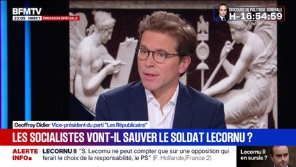 "Si j'étais député à l'Assemblée nationale, je crois que je serais tenté de censurer", déclare Geoffroy Didier, vice-président "Les Républicains"