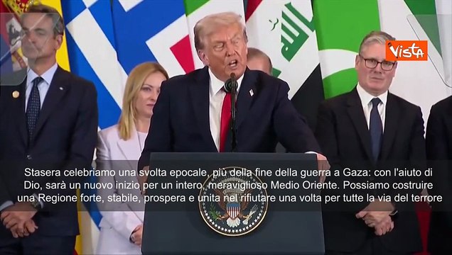 Accordo pace Gaza, Trump: Svolta epocale, un nuovo inizio per un meraviglioso Medio Oriente