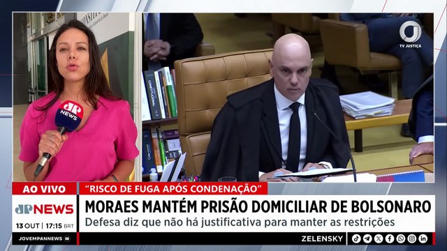 Moraes mantém prisão domiciliar de Bolsonaro por “risco de fuga após condenação”