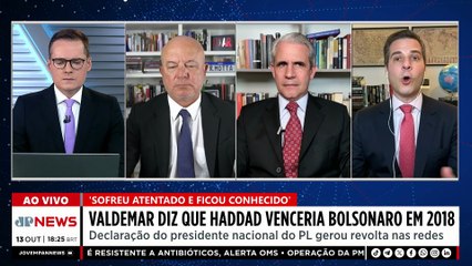 Valdemar Costa Neto: Bolsonaro só ganhou eleição de 2018 por causa do atentado