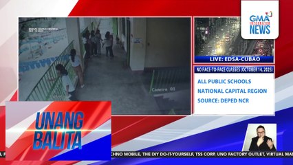 Paglikas ng mga estudyante ng Manay Nat'l High School sa kasagsagan ng magnitude 7.4 na lindol sa Davao Oriental, nahuli-cam | Unang Balita