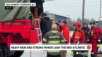 Rescue crews jump into action as floodwaters surge in New Jersey