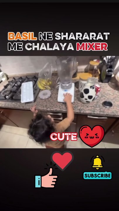 Basil Ne Shararat Me Chalaya Mixer Blender | Famous YouTubers Shorts |