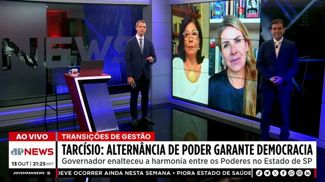Tarcísio de Freitas reitera que alternância de poder garante democracia e elogia Poderes em SP