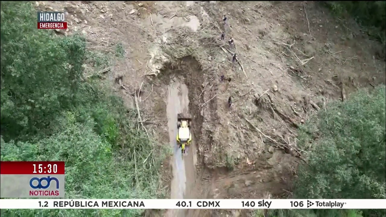 Derrumbes dejan incomunicadas a decenas de comunidades en la sierra de Hidalgo