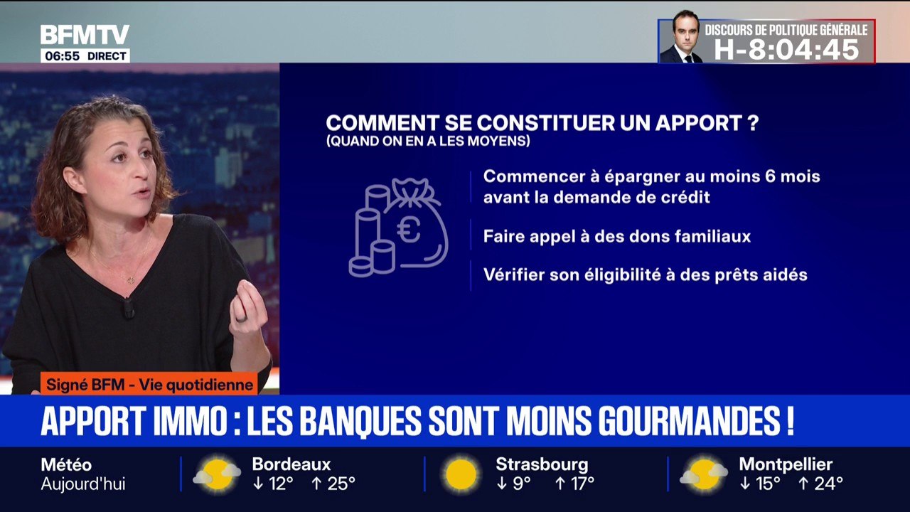 Signé BFM - Crédit immobilier: l'apport réclamé par les banques en baisse