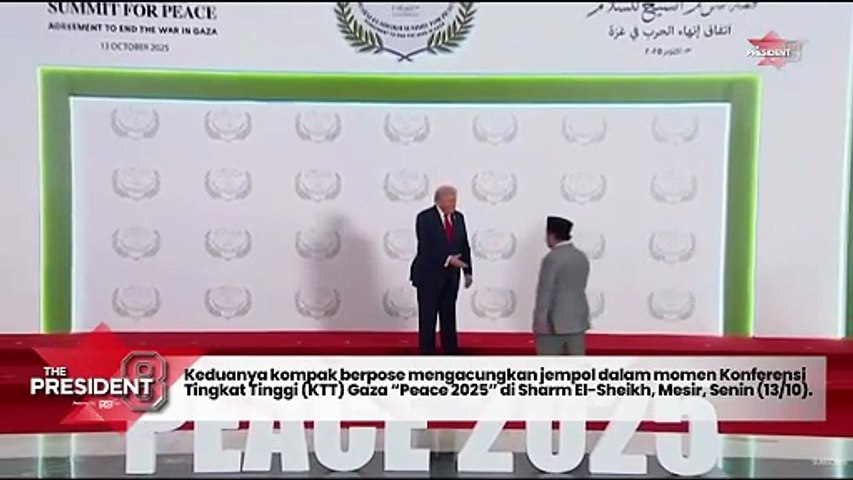 Pose Jempol Prabowo Warnai Hangatnya Sesi Foto Pemimpin Dunia di KTT Perdamaian Gaza